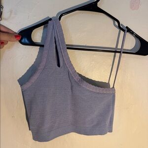UO lavender one shoulder top